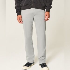 Men’s Hollister Slim Straight Chino Pants 29x30 light grey NWT
